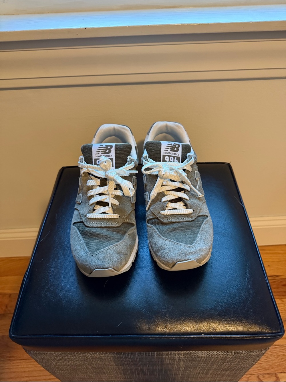 New Balance 996 Khaki Green Suede & Mesh - Picture 3 of 5